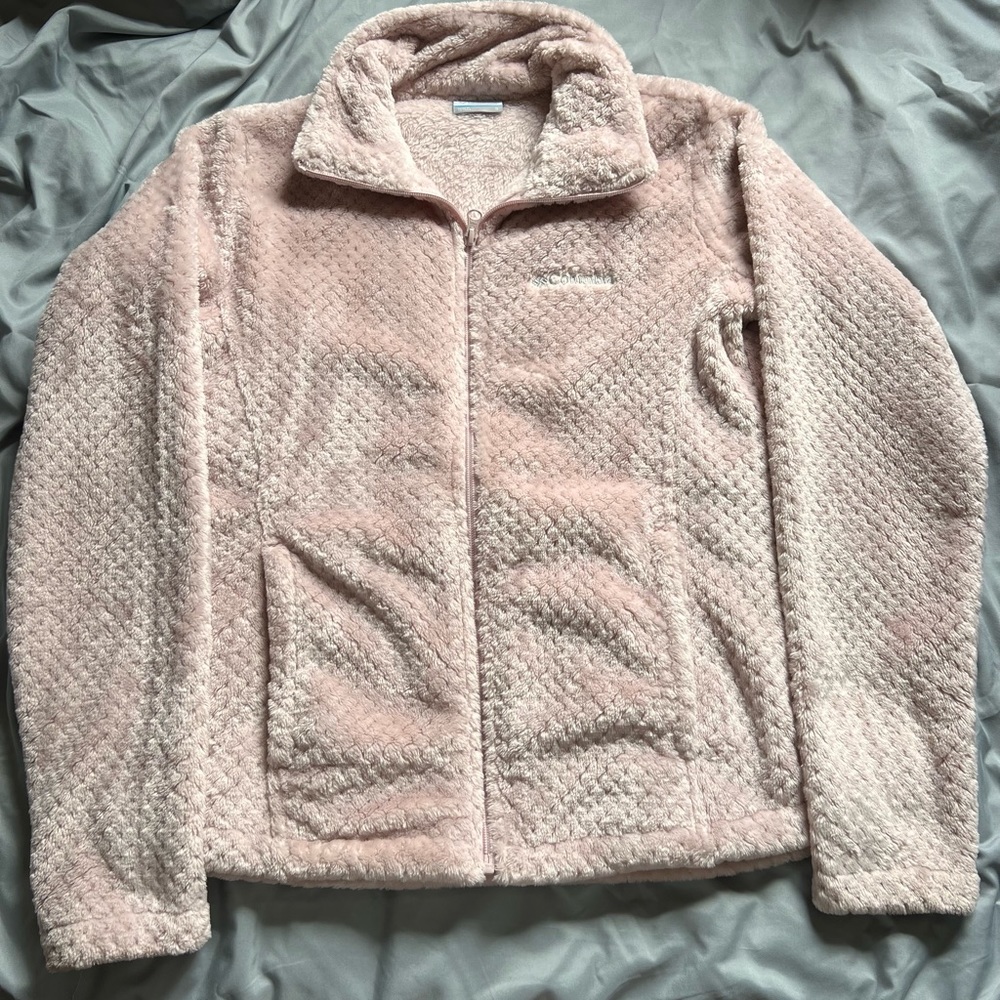 Pink Fleece Columbia Jacket